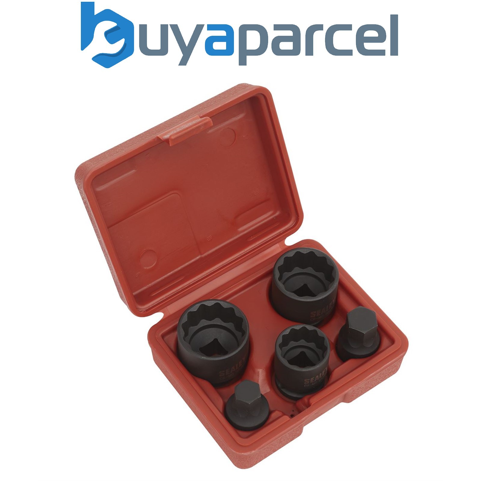 Sealey SX053 Impact Hub Socket & Socket Bit Set 1/2"Sq Drive 12-Point 5pc