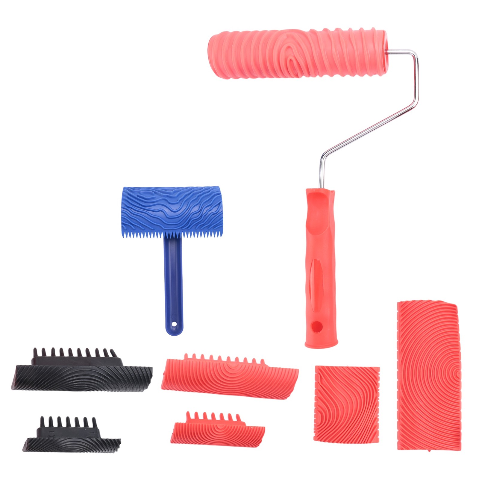8 Pcs Wood Graining Painting Tool Set, Rubber Empaistic Grain Pattern6521