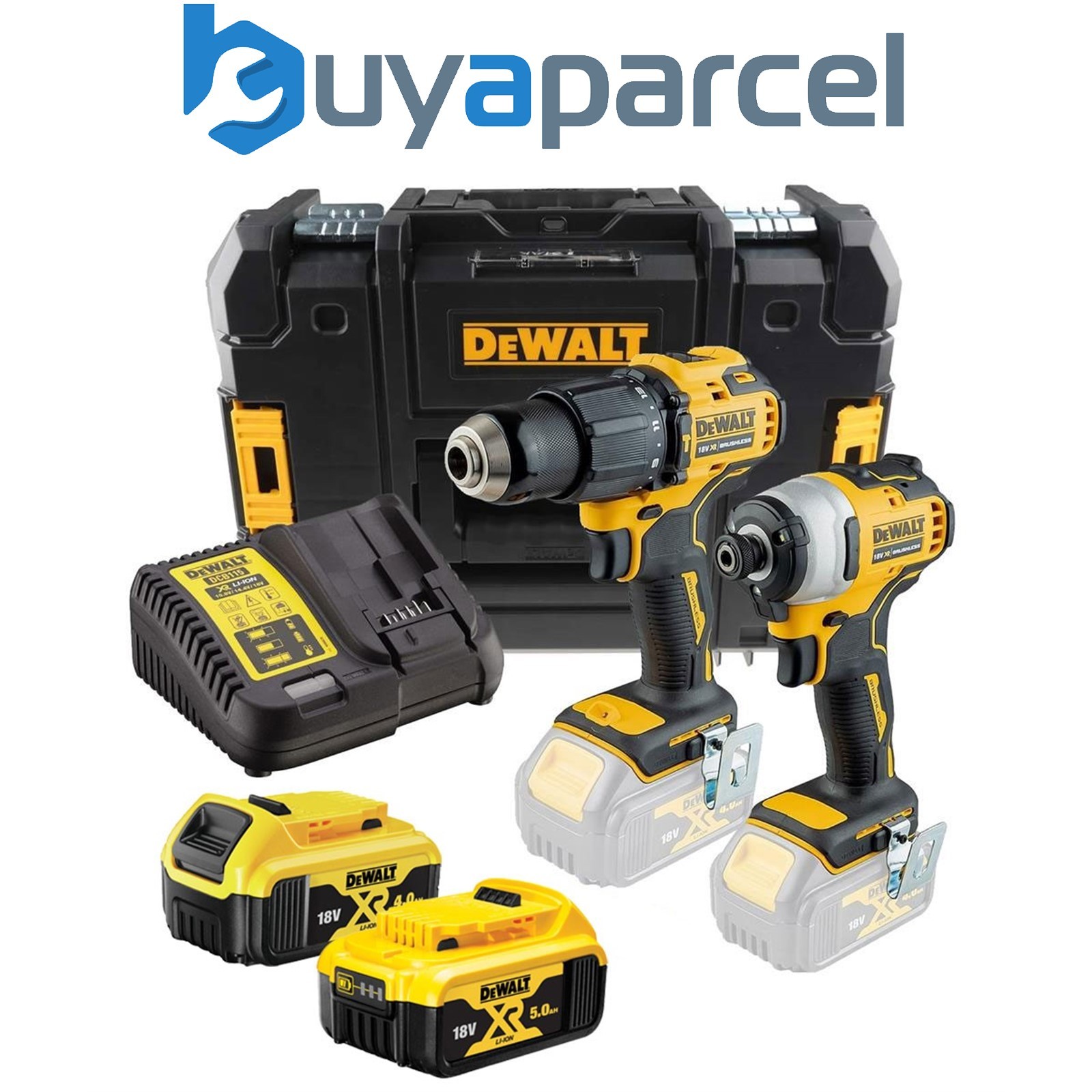 Dewalt DCK2062MP2 18v Brushless DCD709 Combi Drill DCF809 Impact Driver 4 + 5ah