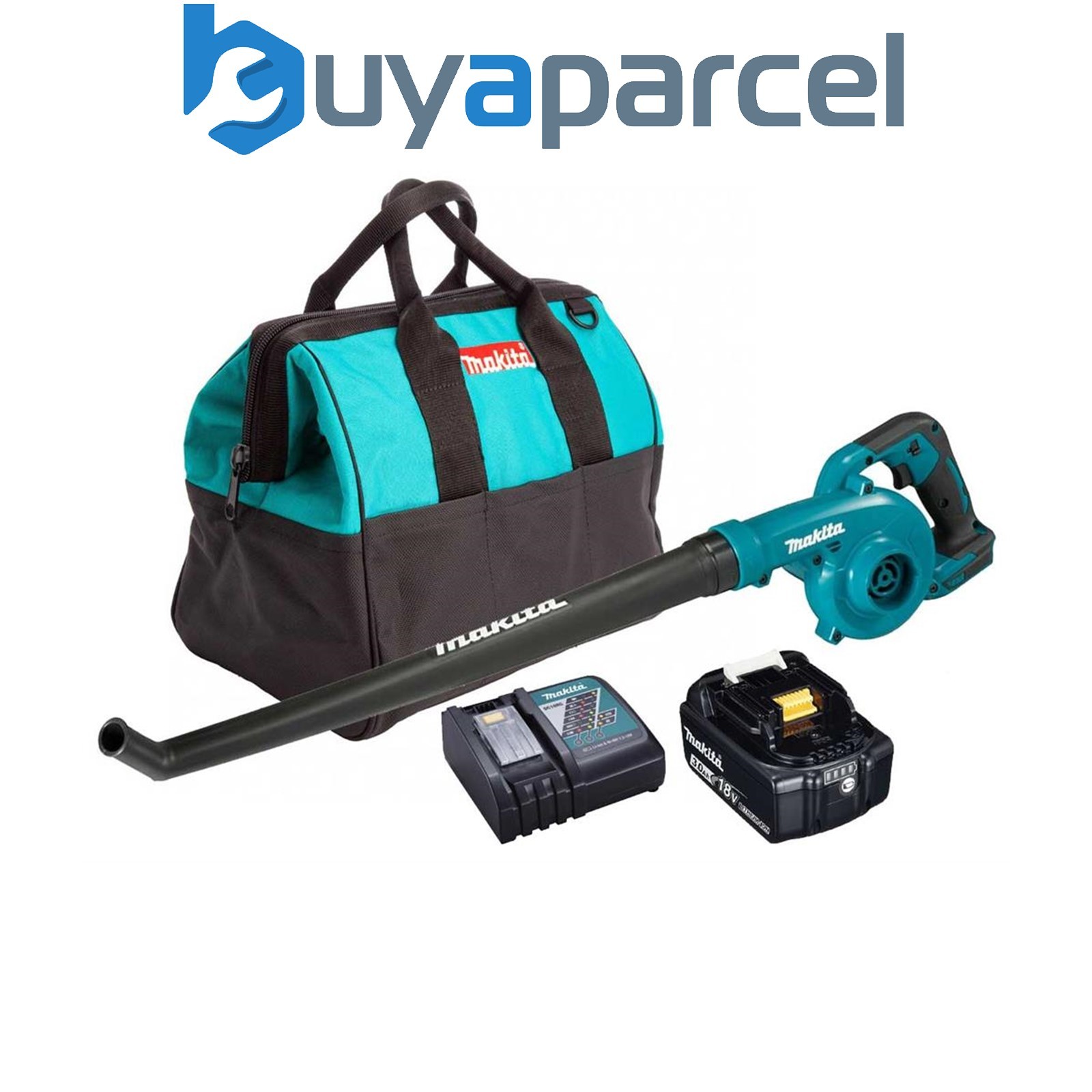 Makita DUB186Z 18v Cordless Garden Leaf Blower Li-Ion + 1 x 3.0ah, Charger + Bag