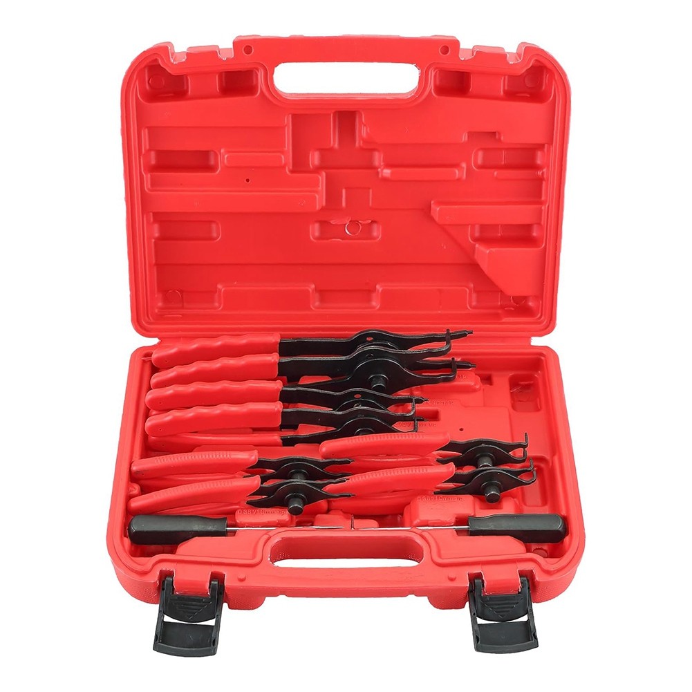 Snap Plier Set 11PCS Straight & Bent Retaining Pliers with Hook & Pick3092