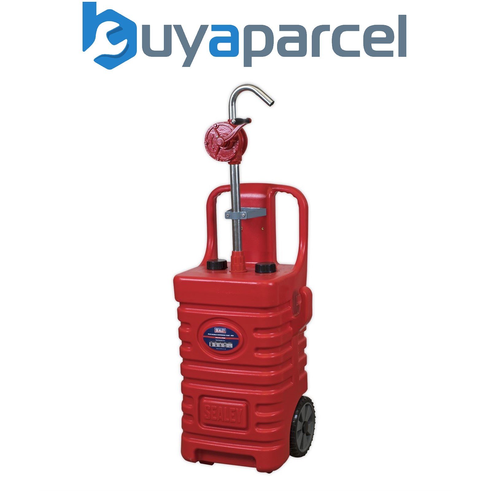 Sealey DT55RCOMBO1 Mobile Dispensing Tank with Oil Rotary Pump 55L - Red