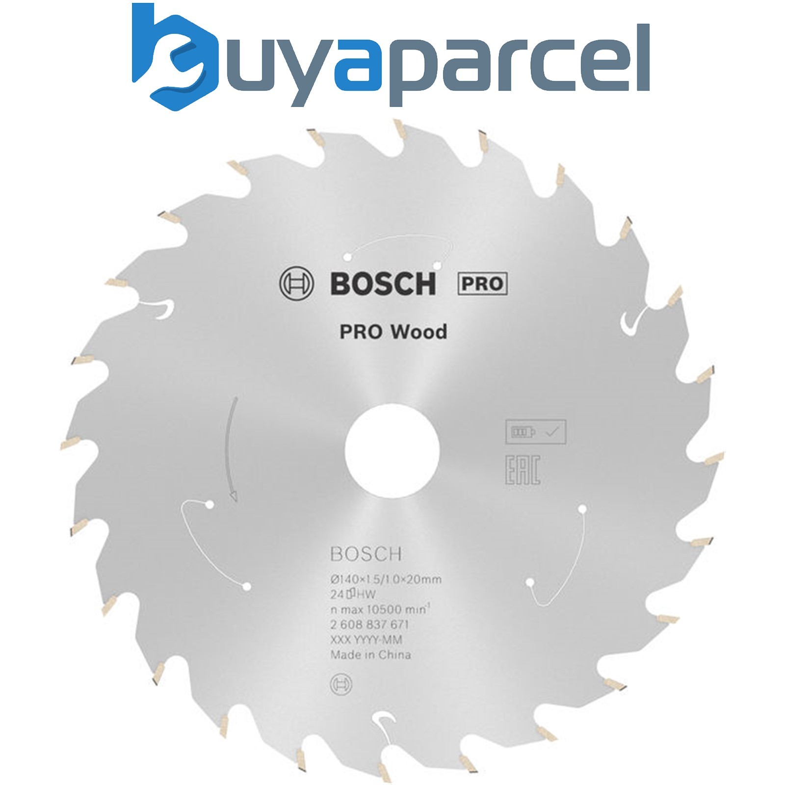 Bosch PRO Wood cordless Circular Saw Blade 140 x 1.5 x 20 mm T24 2608837671