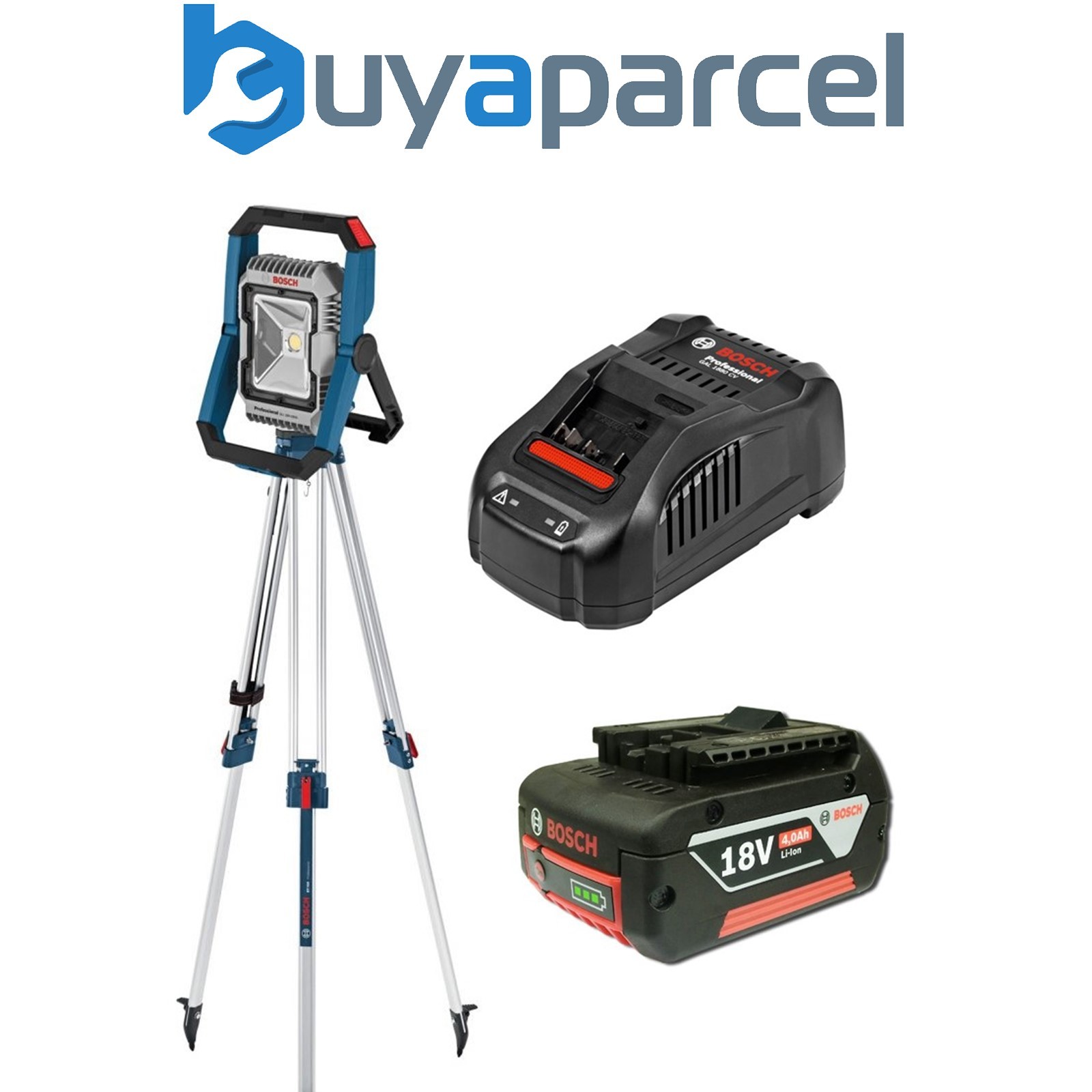 Bosch GLI 18V-1900 18v LED Cordless Floodlight Site Light + Tripod + Battery