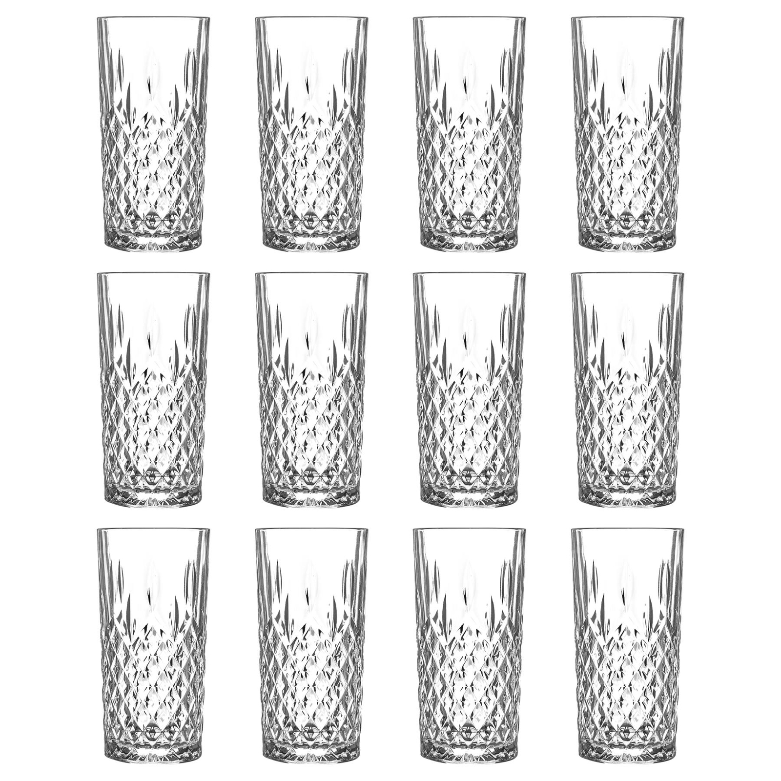 12x LAV Odin Highball Glasses Tall Glass Water Drinking Tumblers Set 356ml