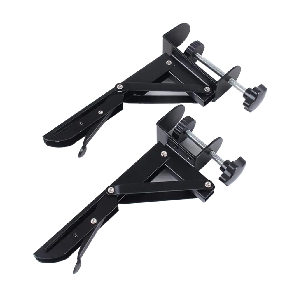 Foldable Desktop Bracket 2Pcs Adjustable Desk Rack Punch- Metal Home1214