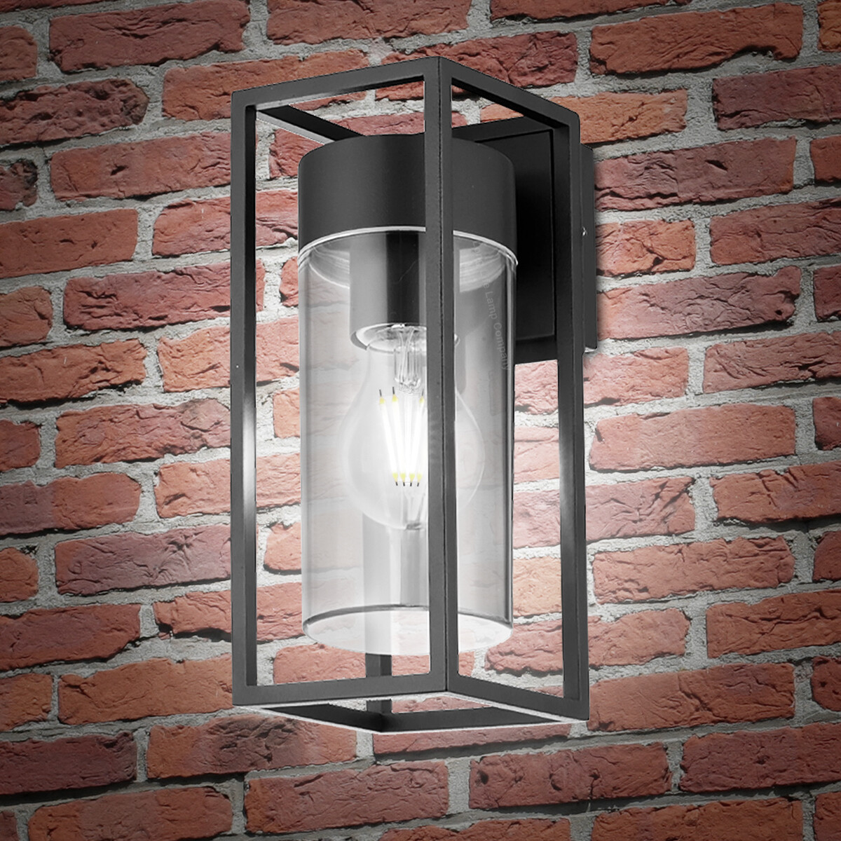 LED Rectangular Outdoor Wall Light Clear Metal Lantern Garden Wall Lamp ZLC079CW