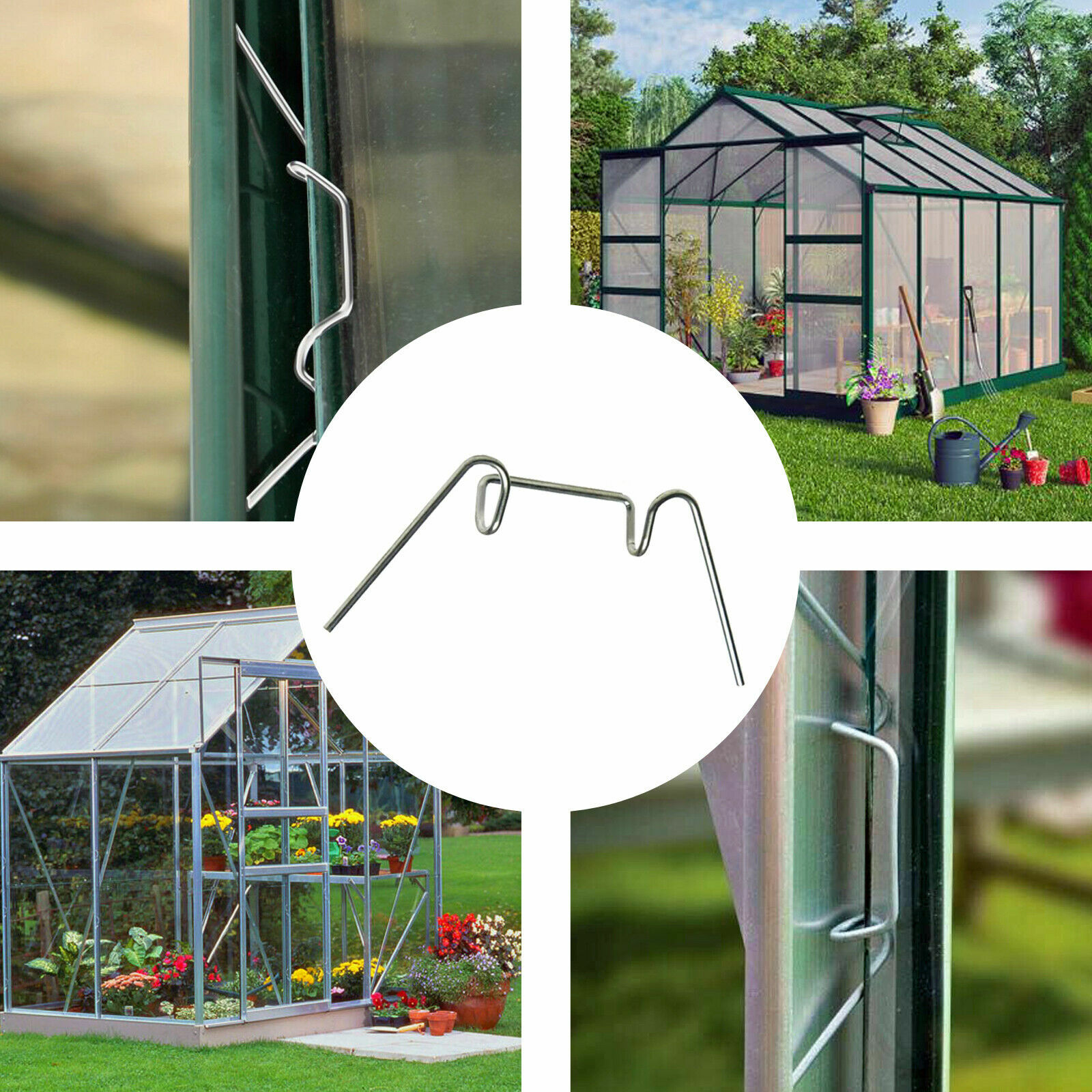 Greenhouse W Clips Spring Wire Glazing Glass Pane Frame Fixing Clamp Pack of 500