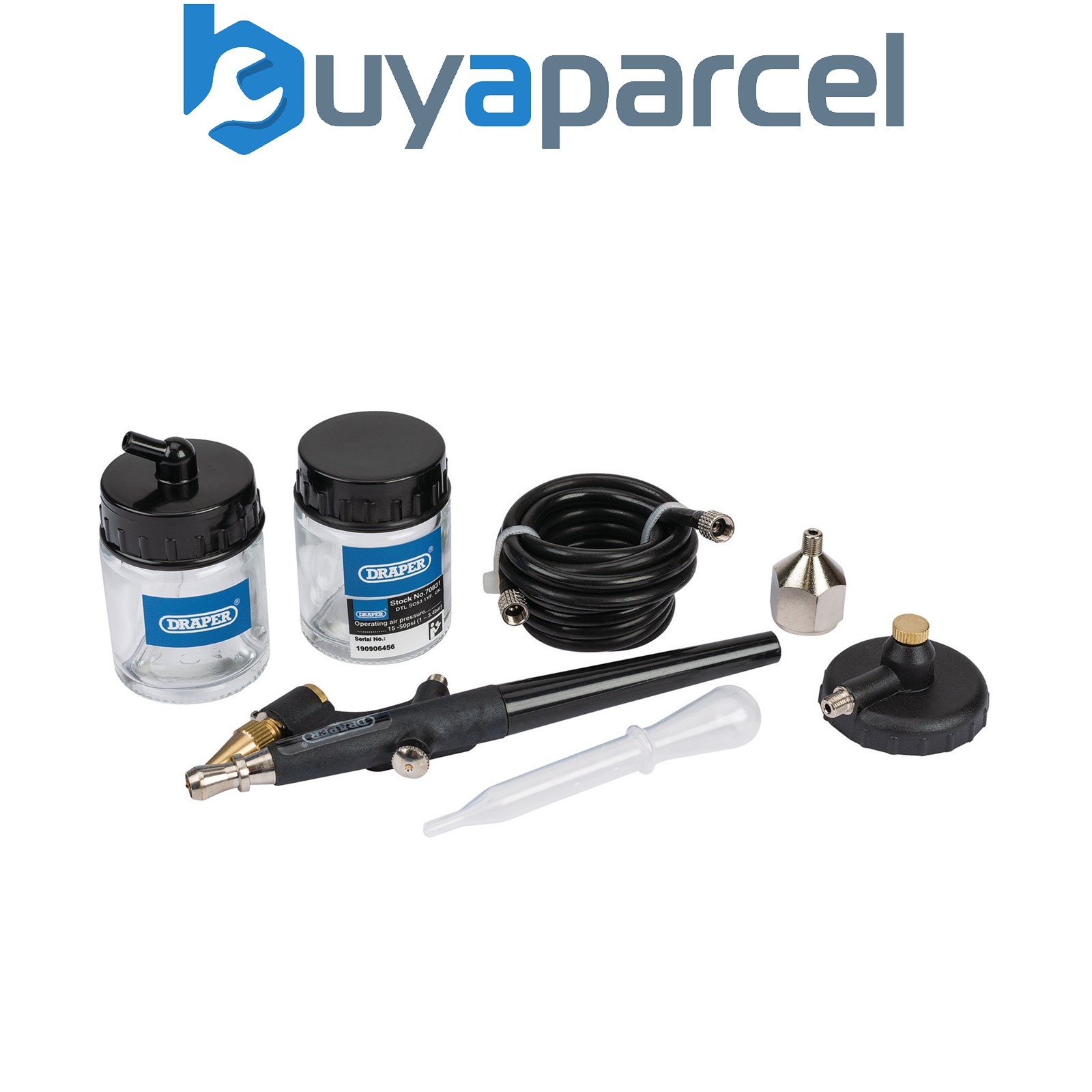 Draper 70831 Air Brush Kit (7 Piece)