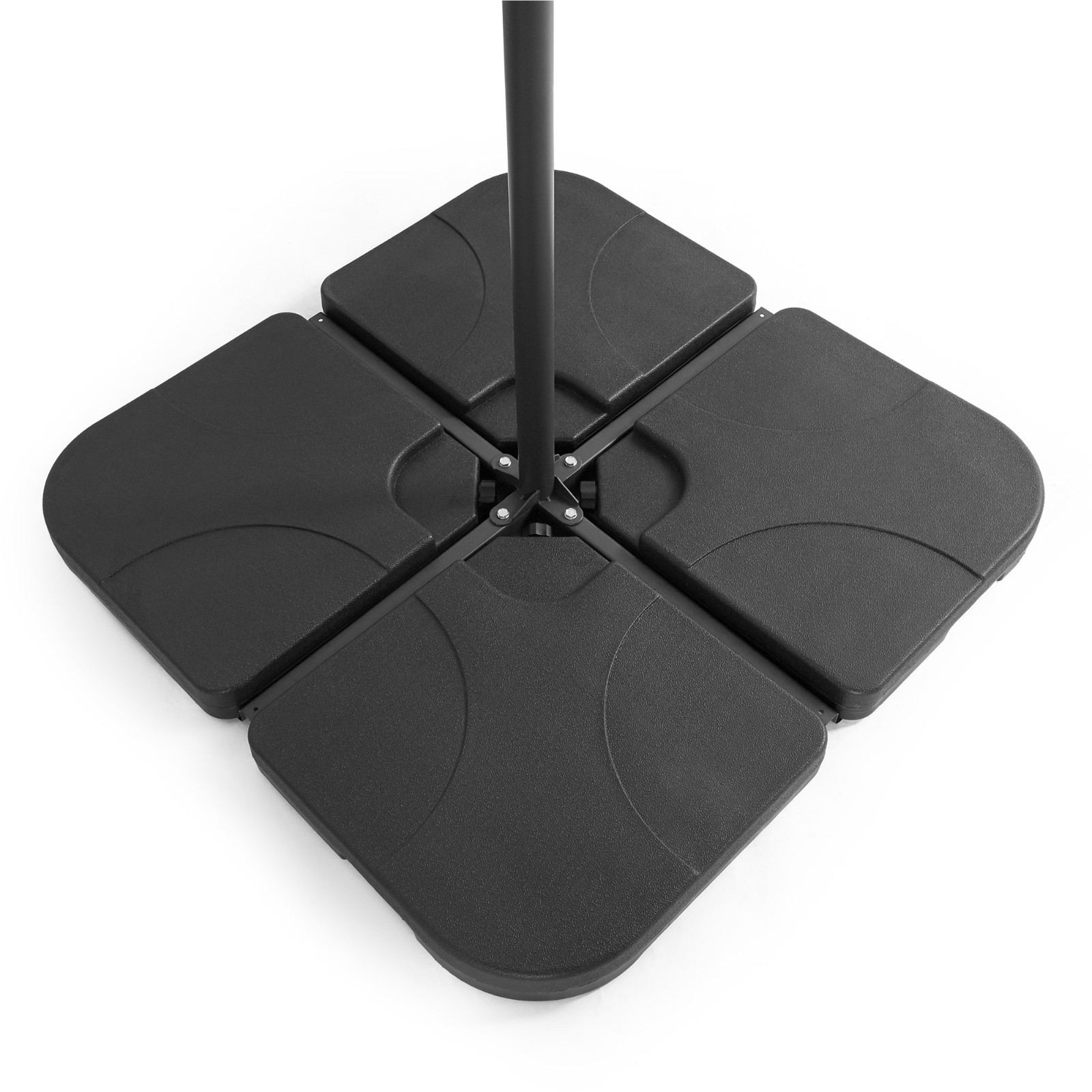 VonHaus Parasol Base 60L - Heavy Duty Pack of 4 Weight Segments for Outdoor