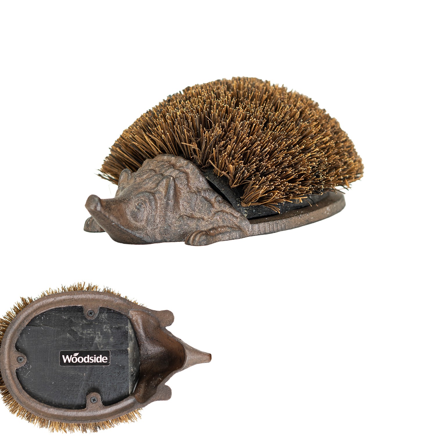 Woodside Heavy Duty Cast Iron Hedgehog Boot Brush & Scraper for Wellies & Shoes