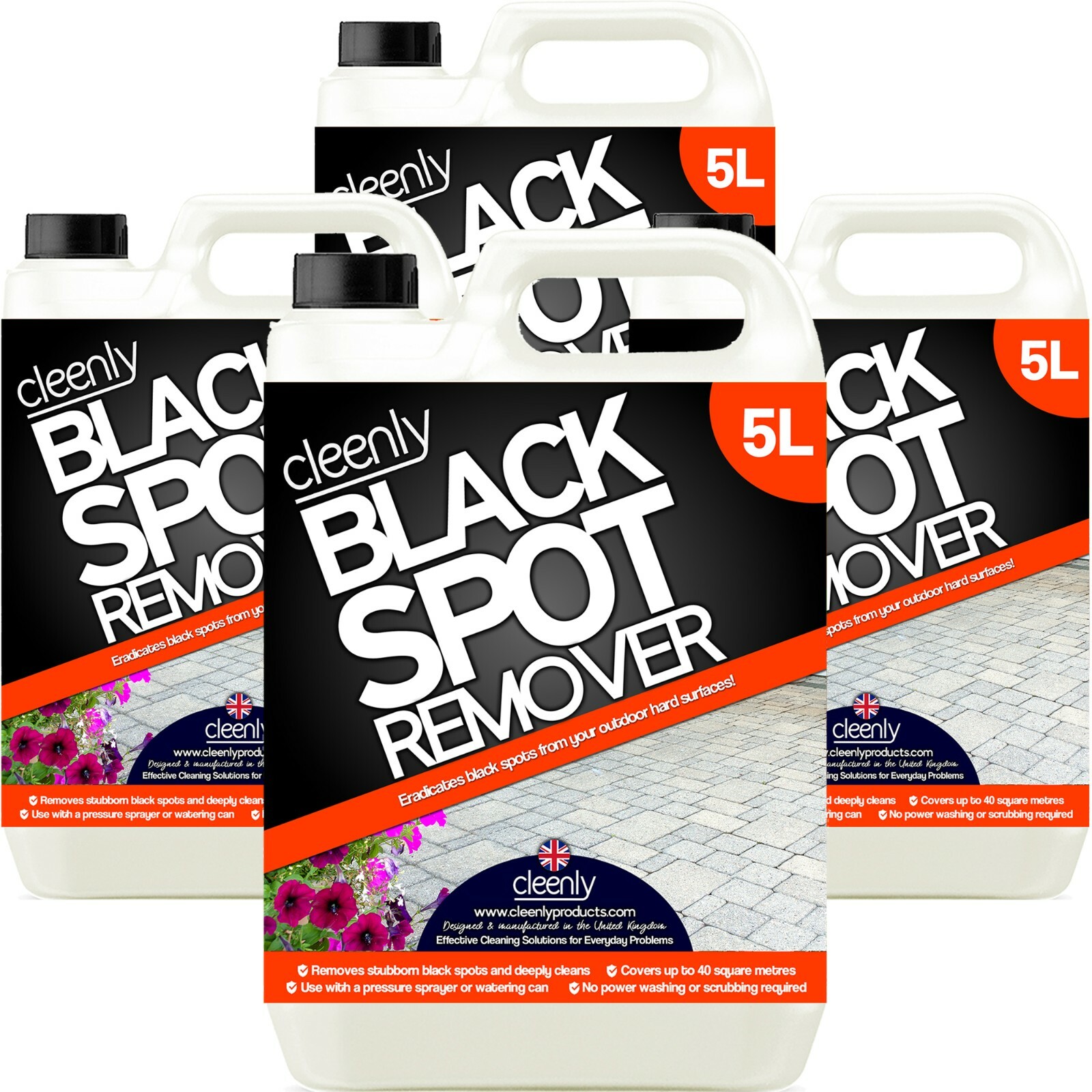 Patio Black Spot Remover 20L Algae Green Mould Drive Way Path Moss Kill Cleenly