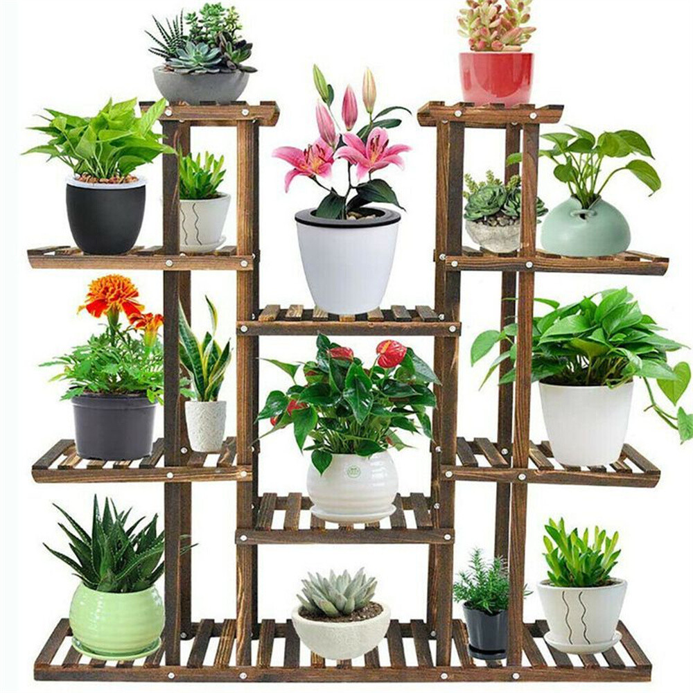Higher Widen 115cm Height Wood Plant Stand Shelf Bonsai Artworks Exhibition Rack