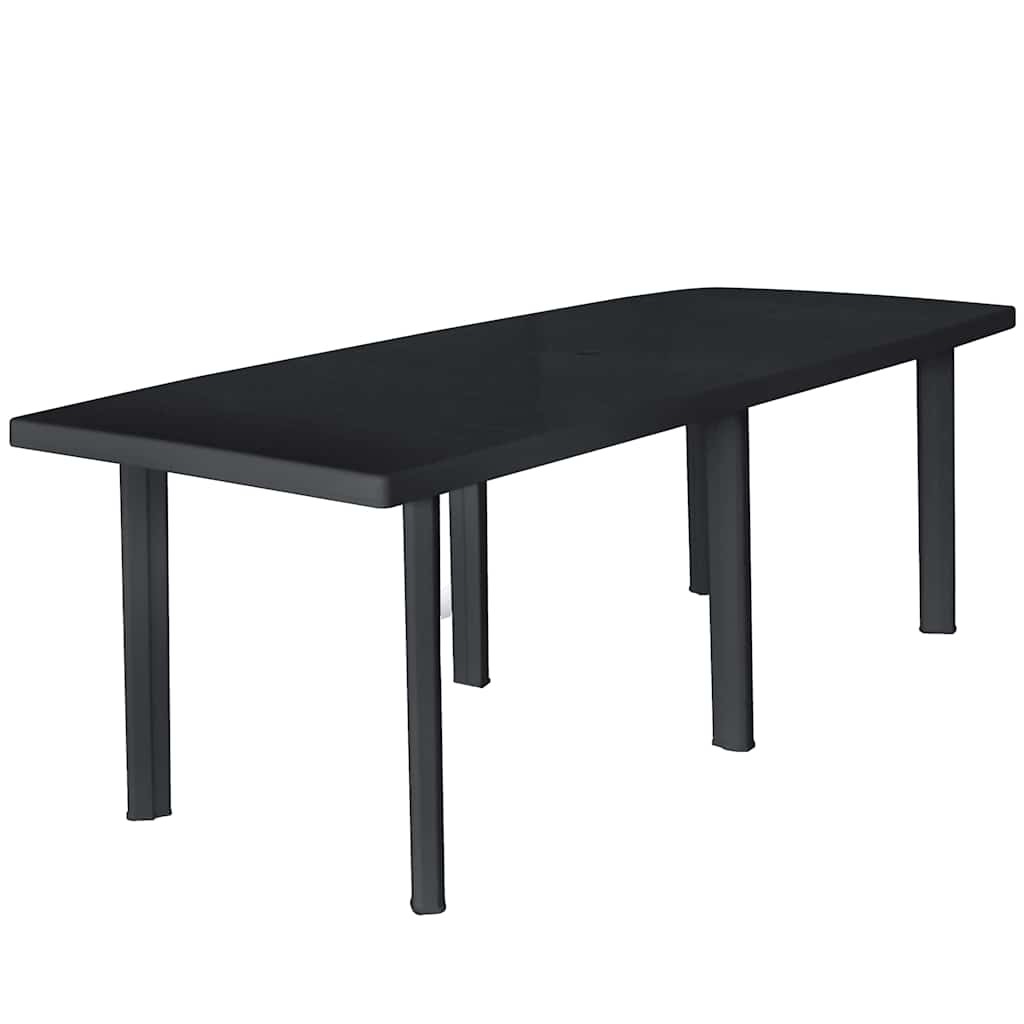 Garden Table Anthracite Plastic Weather Resistant Outdoor Campsite vidaXL
