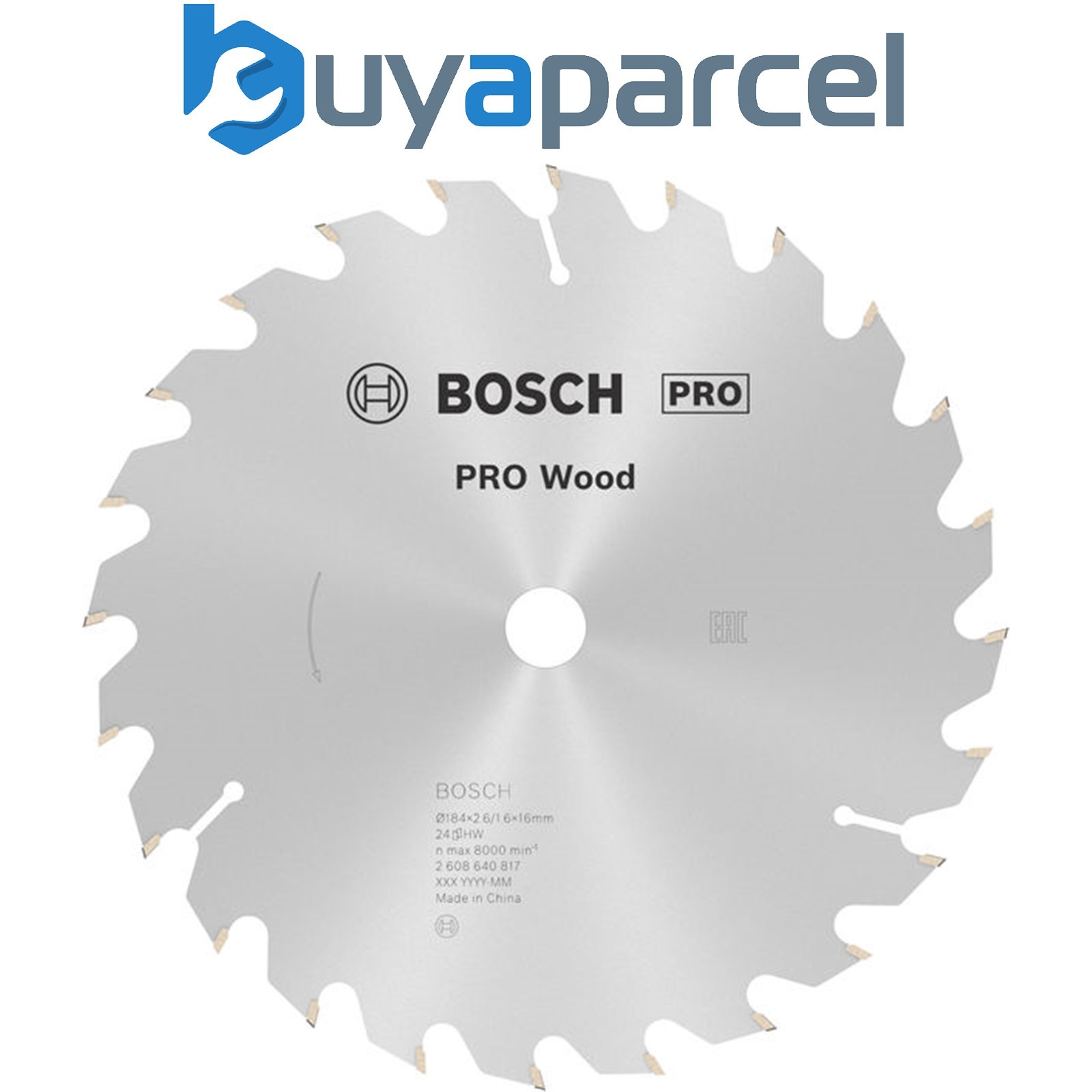 Bosch PRO Wood Circular Saw Blade 184 x 2.6 x 16 mm T24 2608640817