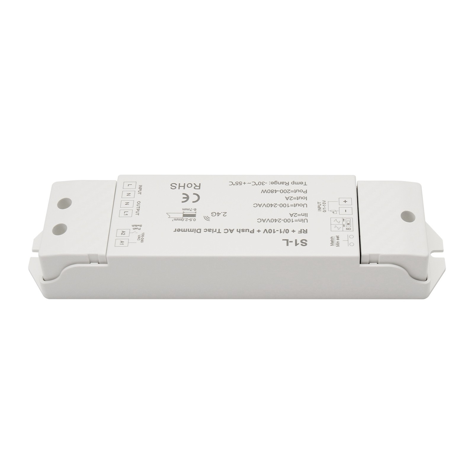 AC110V-220V +0/1-10V + Push AC Triac Dimmer S1-L 1 CH Channel Dimmable6854