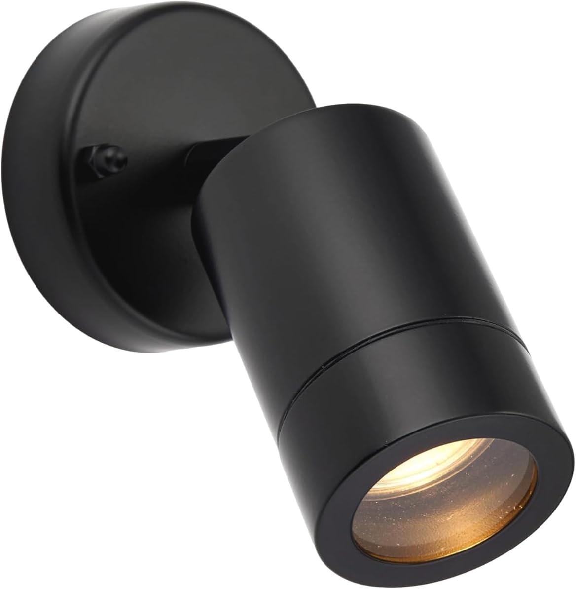 Palin Matt Black Steel External Outdoor Security GU10 Adjustable Tilt Wall Spot