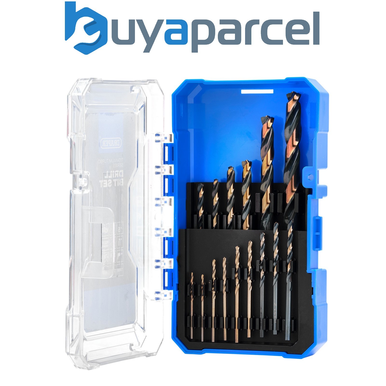 Draper 09103 HSS Turbo Titanium Drill Bit Set (15 Piece)