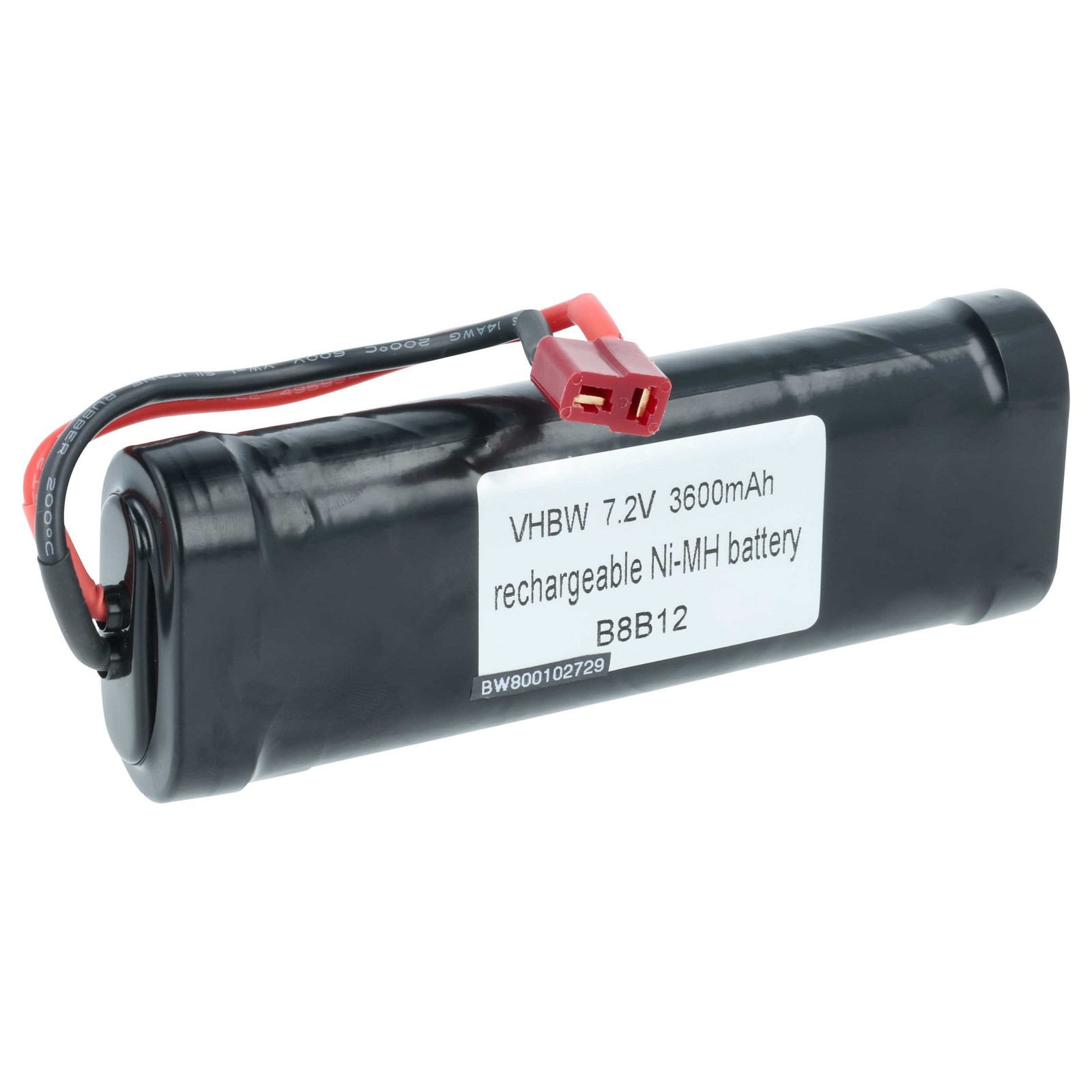 RC Battery Model Construction T-Plug (f) 3600mAh 7.2V NiMH Black