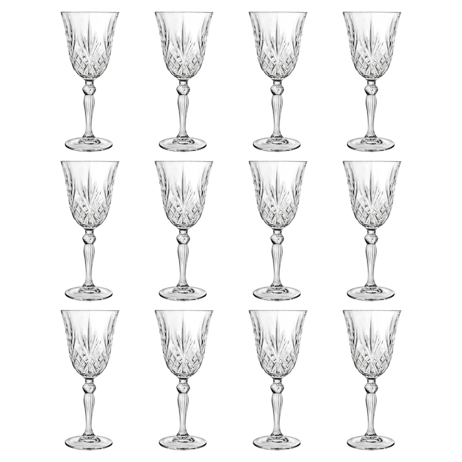 12x RCR Crystal 270ml Melodia Red Wine Glasses Party Cocktail Drinking Glass Set