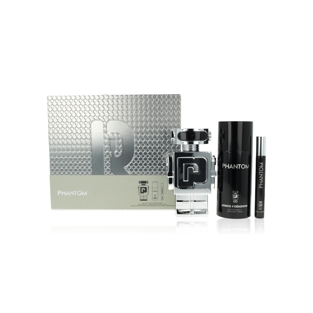 Rabanne Phantom Giftset EDT Spray + Deo Spray + Travel Spray- For HIM - Free P&P