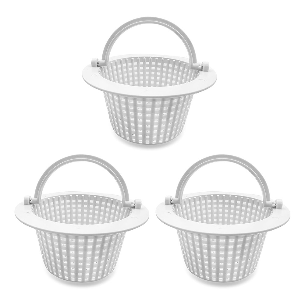 2X(Swimming Pool Skimmer Replacement Basket with Handle, 3Pack - Above8007