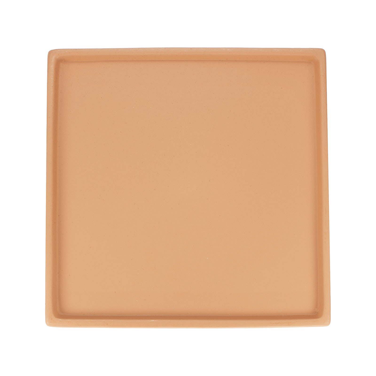 Ceramic Plant Saucer, 8.3 Inch Saucer Drip [Square Dark Orange]