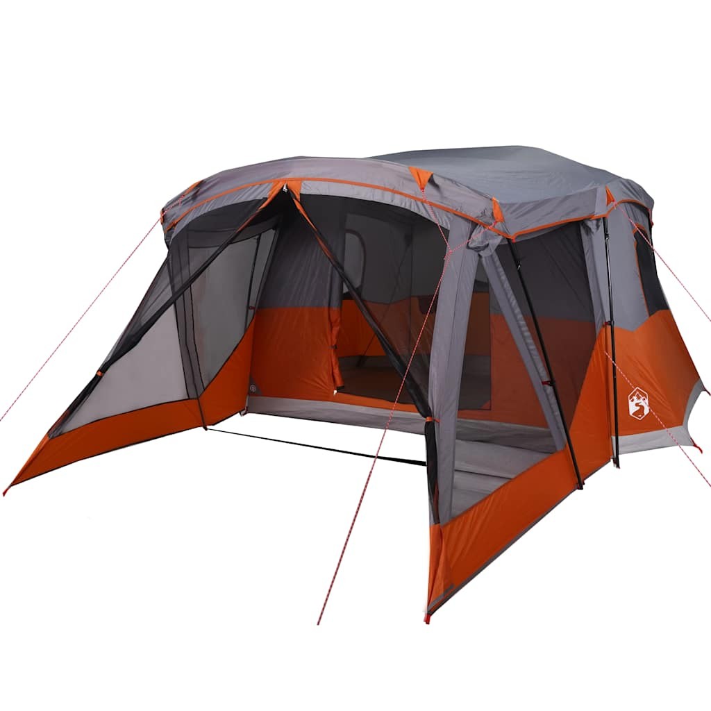Camping Tent with Porch 4-Person Lightweight Orange Waterproof vidaXL
