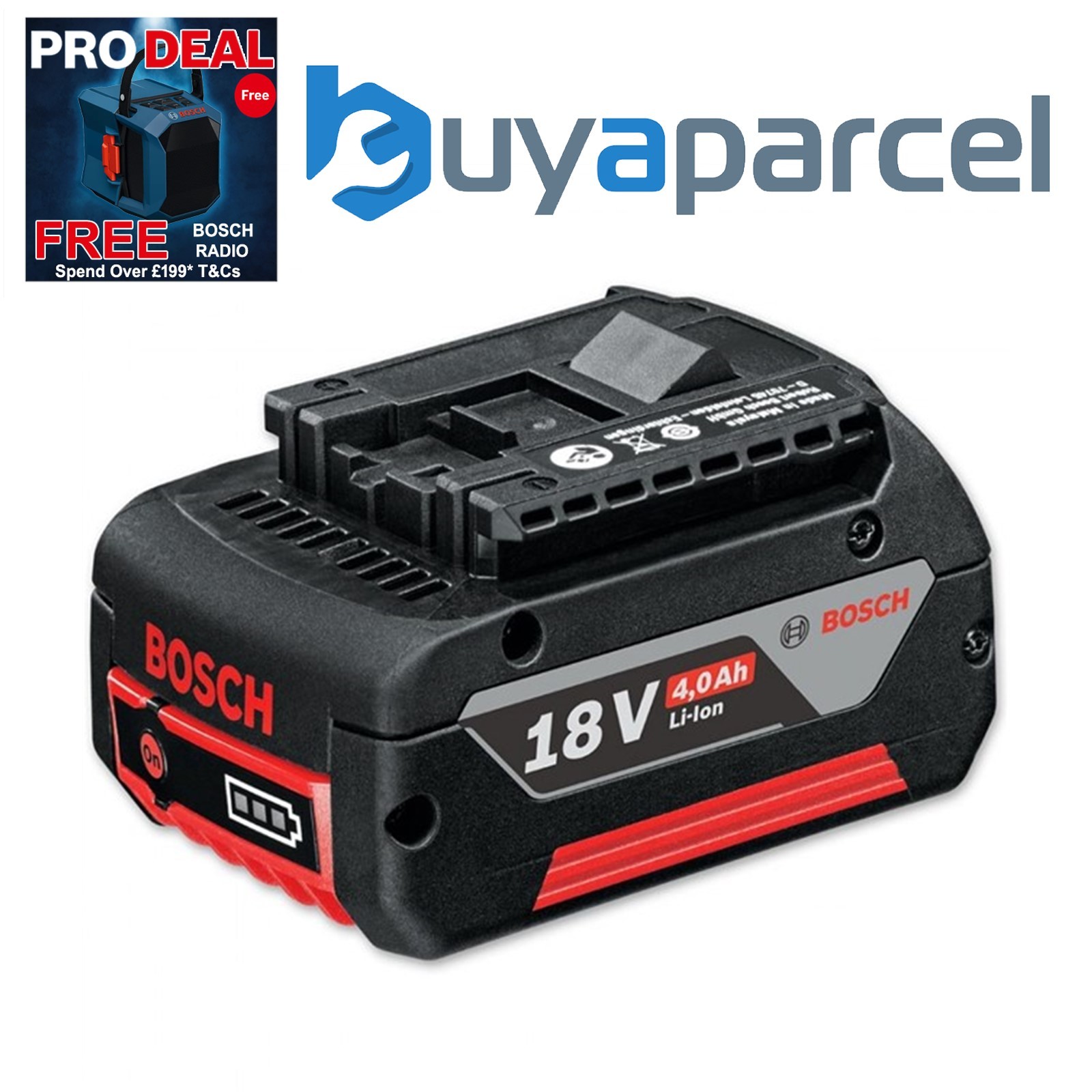 Bosch 18v 4.0Ah Battery Lithium Ion Li-ion Cordless 4ah Genuine UK Coolpack