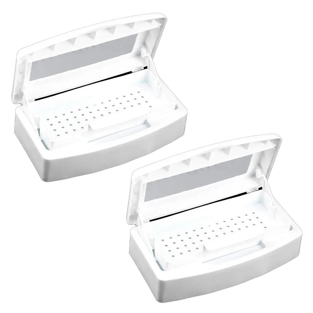2PCS Manicure Tool Box Hygienic Portable Alcohol  Cleaning Box Cleaning8176