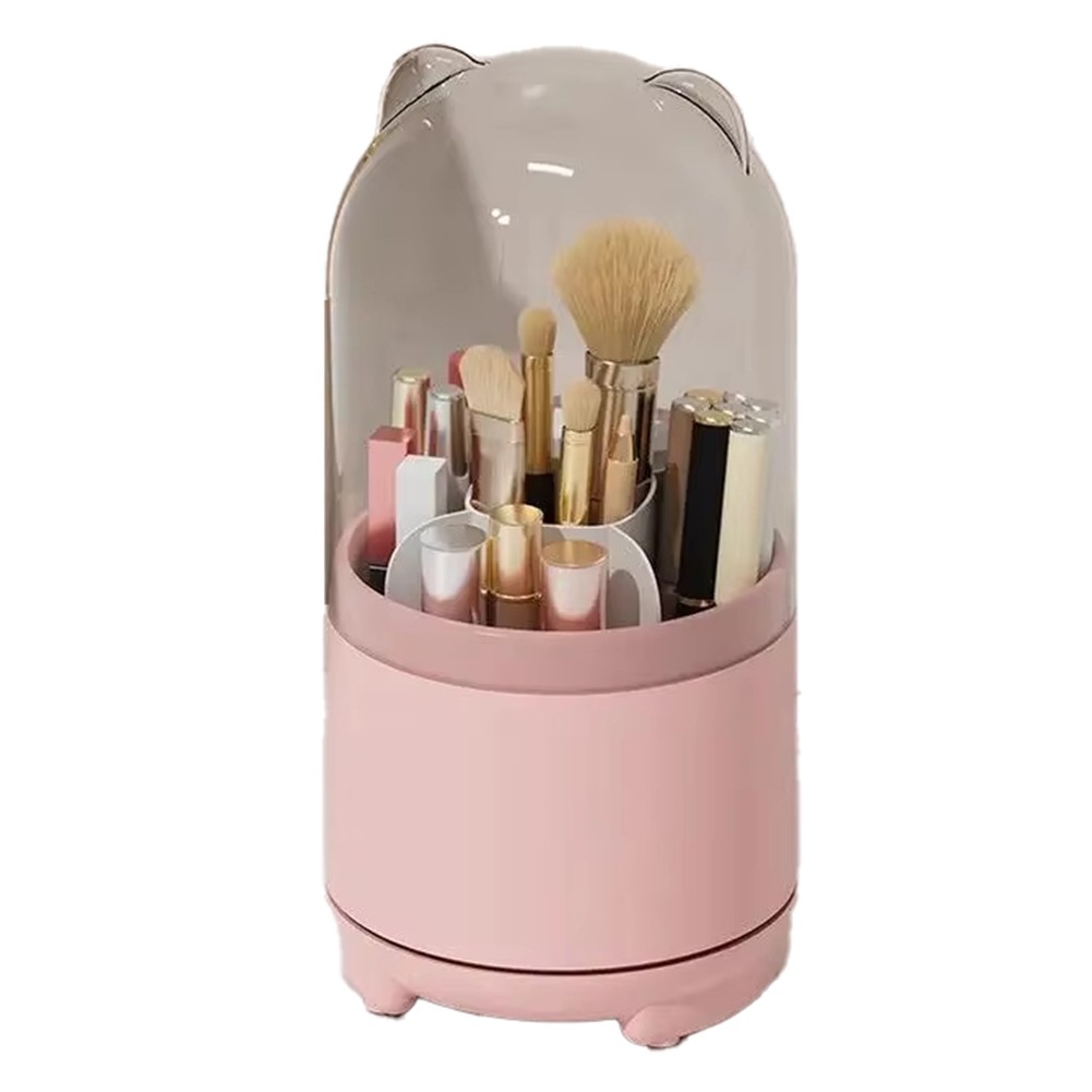 3X(Makeup Brush Holder withDustproof Lid Capacity Storage Organizer Q5H9)8098