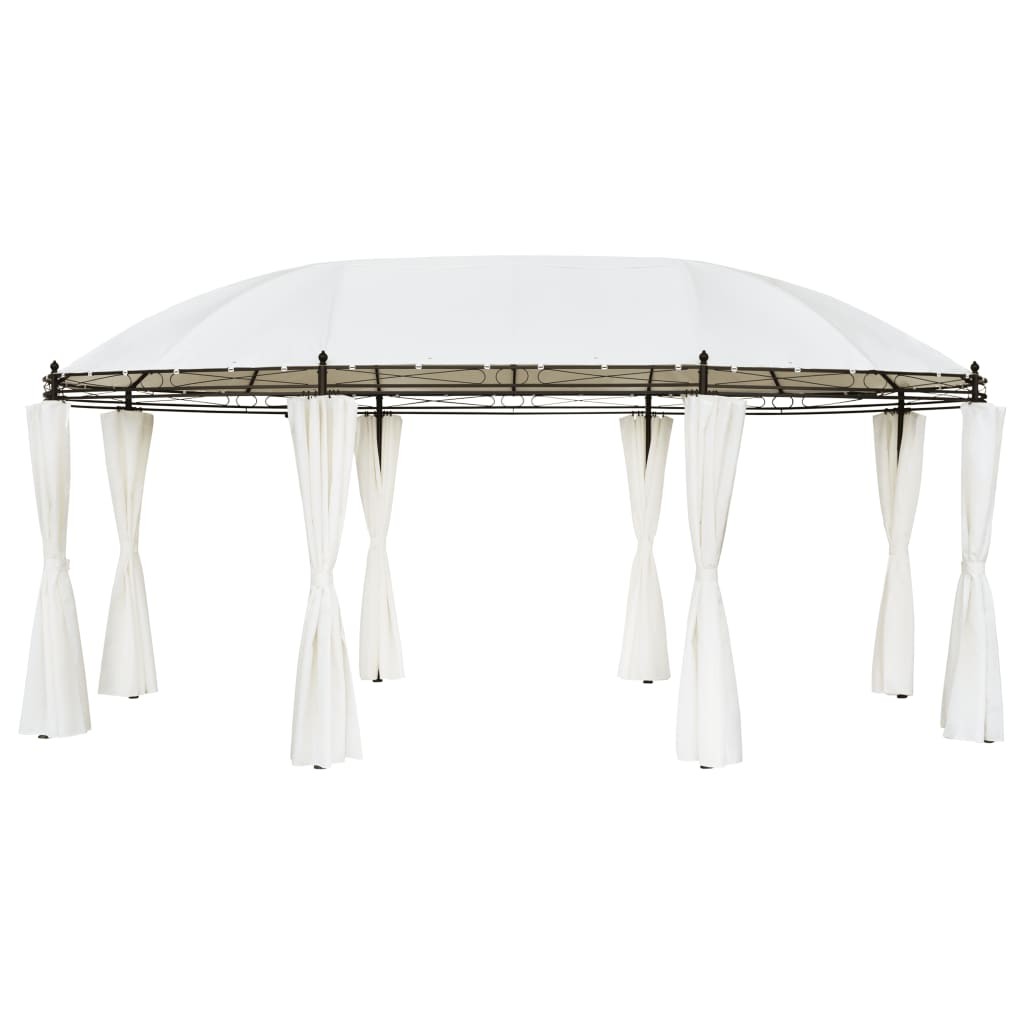 Gazebo Cream White 530x350x265cm Garden Marquee Canopy Pavilion Tent vidaXL