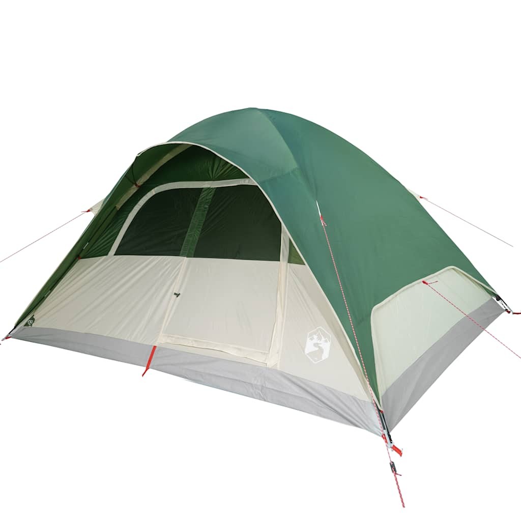 Family Tent Dome 6-Person Lightweight Camping Green Waterproof vidaXL