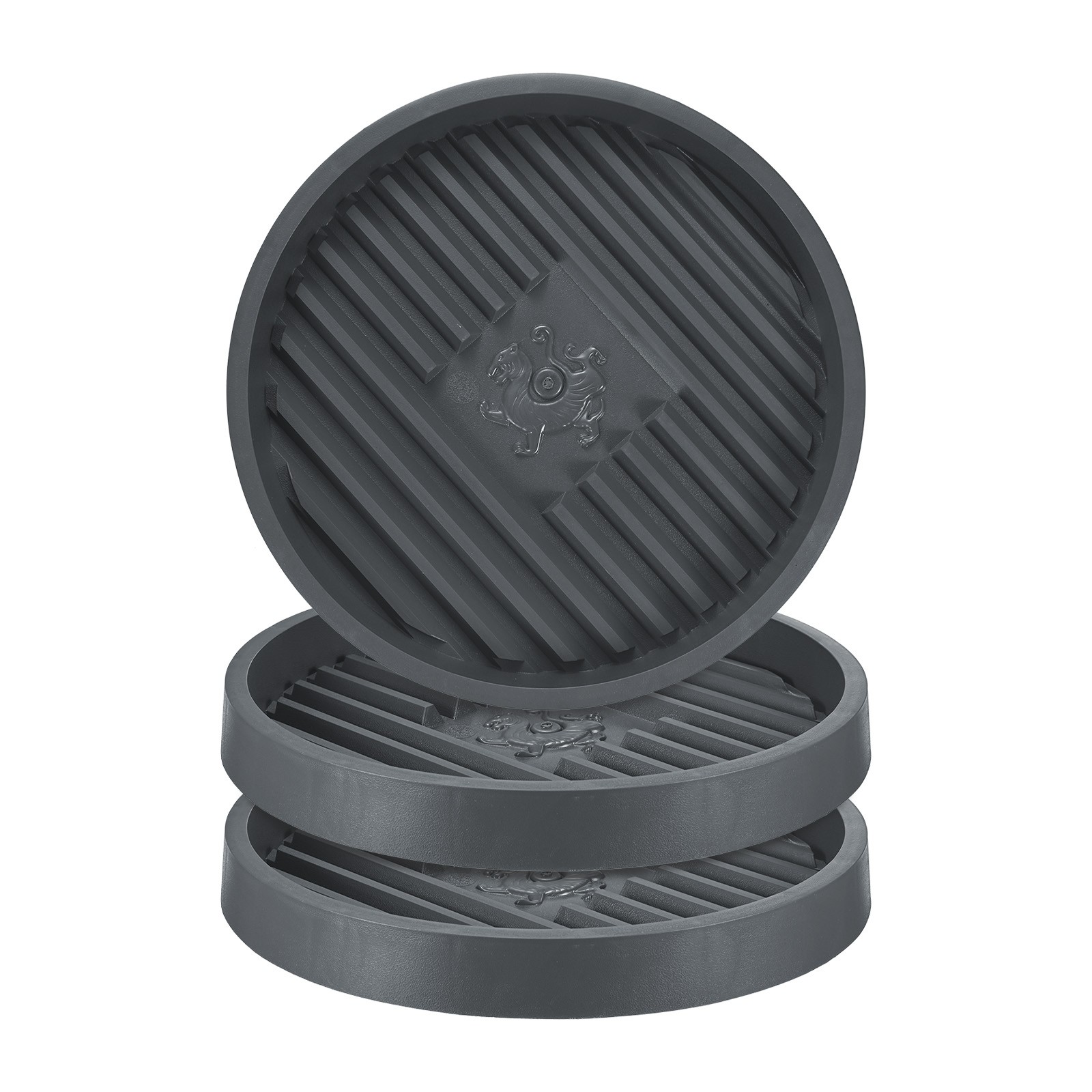 3-Pack Plant Saucer, 11.8 Inch Flower Pot Saucers for Indoor [Cement Ash]