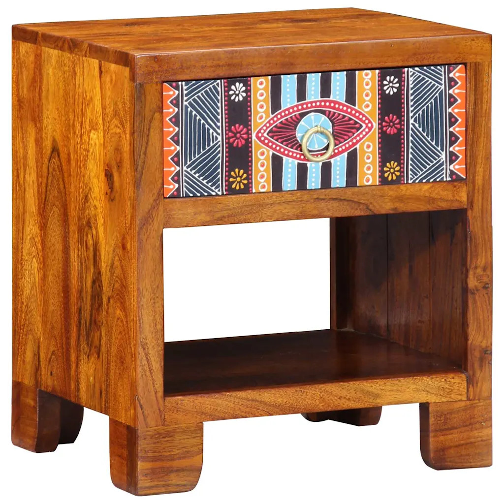 vidaXL Sideboard Multicolour 40 x 35 x 45 cm Solid acacia wood, Modern Rectangul