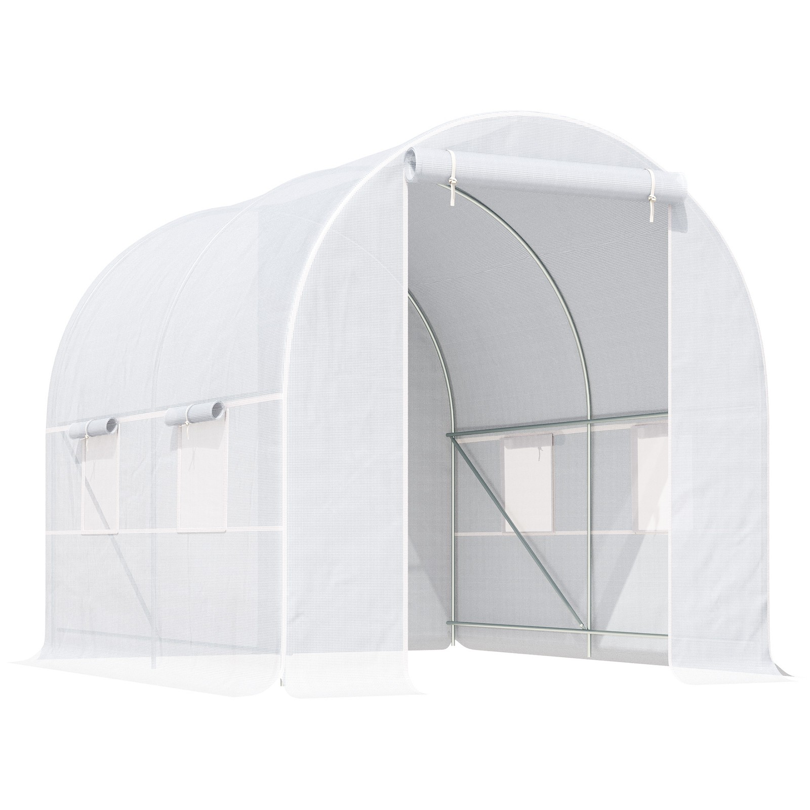 Outsunny Greenhouse Solid Frame Walk-in Garden Grow Large Insect Poly Tunnel