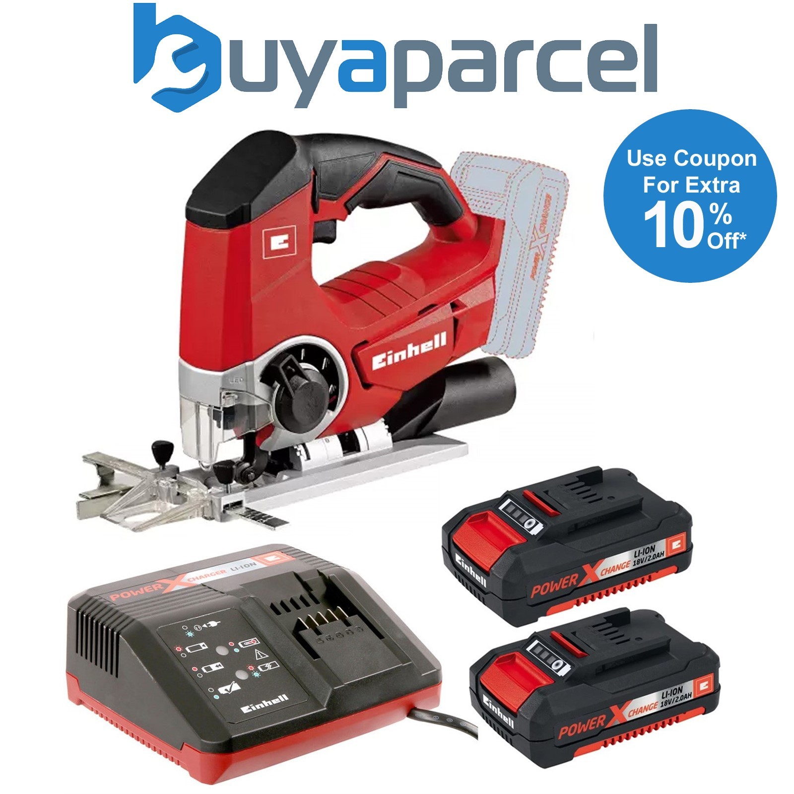 Einhell Cordless Jigsaw Power X Change 18v Li-ion TE-JS 18 LI EINTEJS18LI X2 2AH