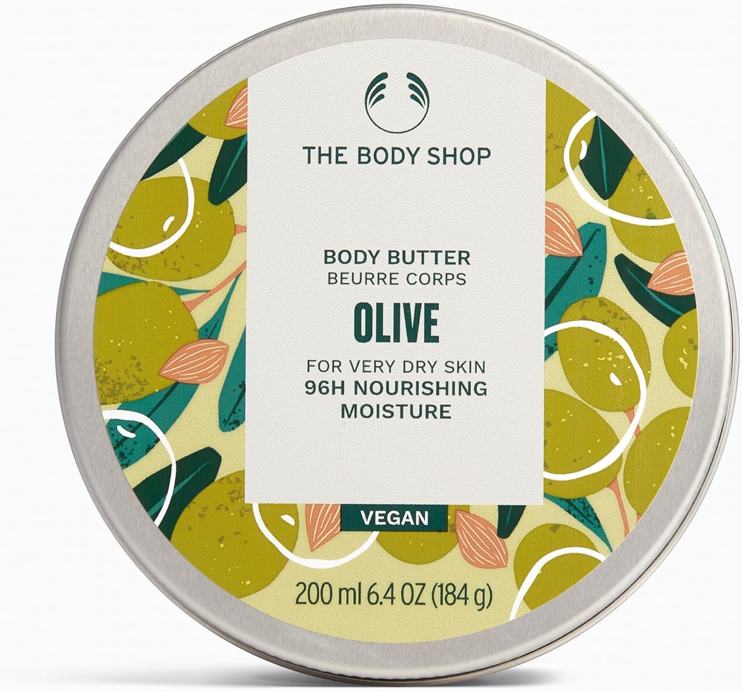 The Body Shop Olive Body Butter (1x 200ml), Moisturiser with Shea Butter Body,