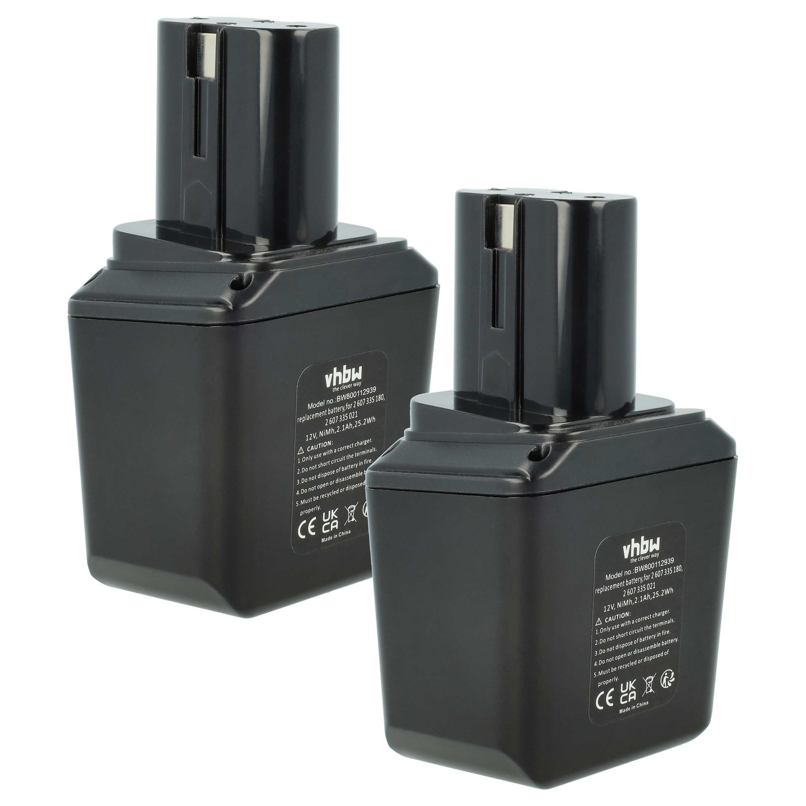 2x Battery for Bosch GSR 12 VES GSR 12 VE GSB 12 VESP GSB 12 VES 2.1Ah 12V