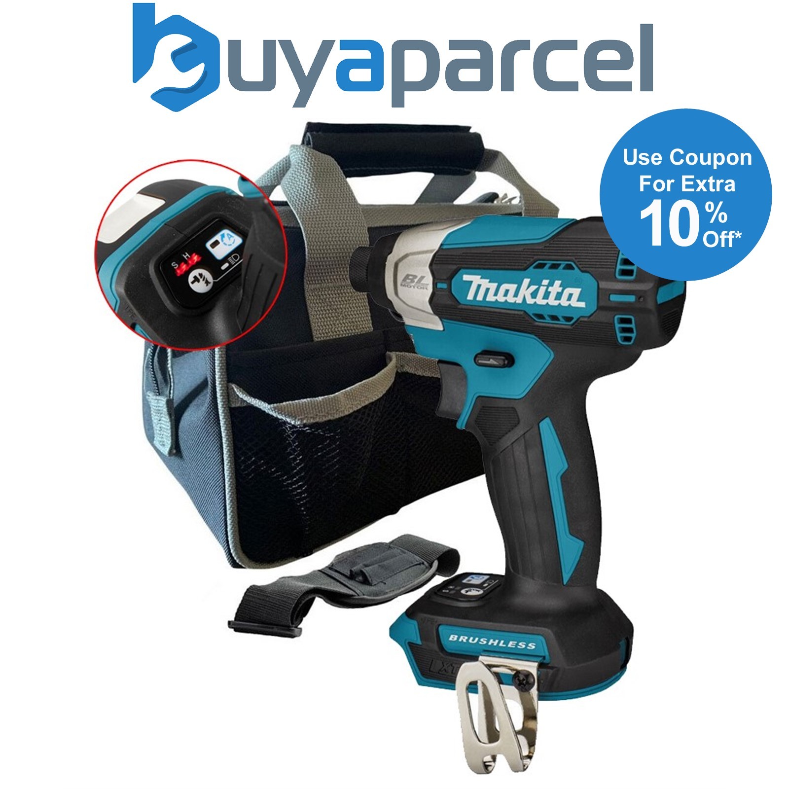Makita DTD157Z 18v Blue Cordless Brushless Impact Driver + Assist Mode + Bag