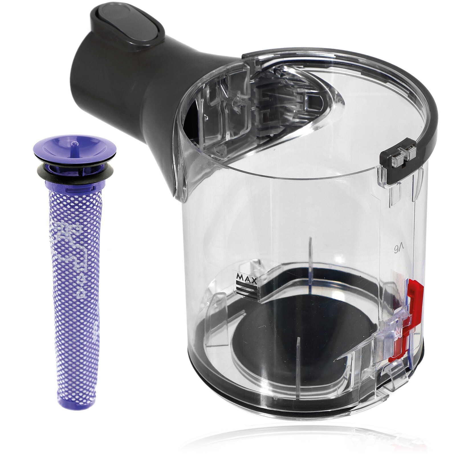 Dirt Bin for DYSON V6 DC58 DC59 SV03 Animal Vacuum Dust Container + Filter