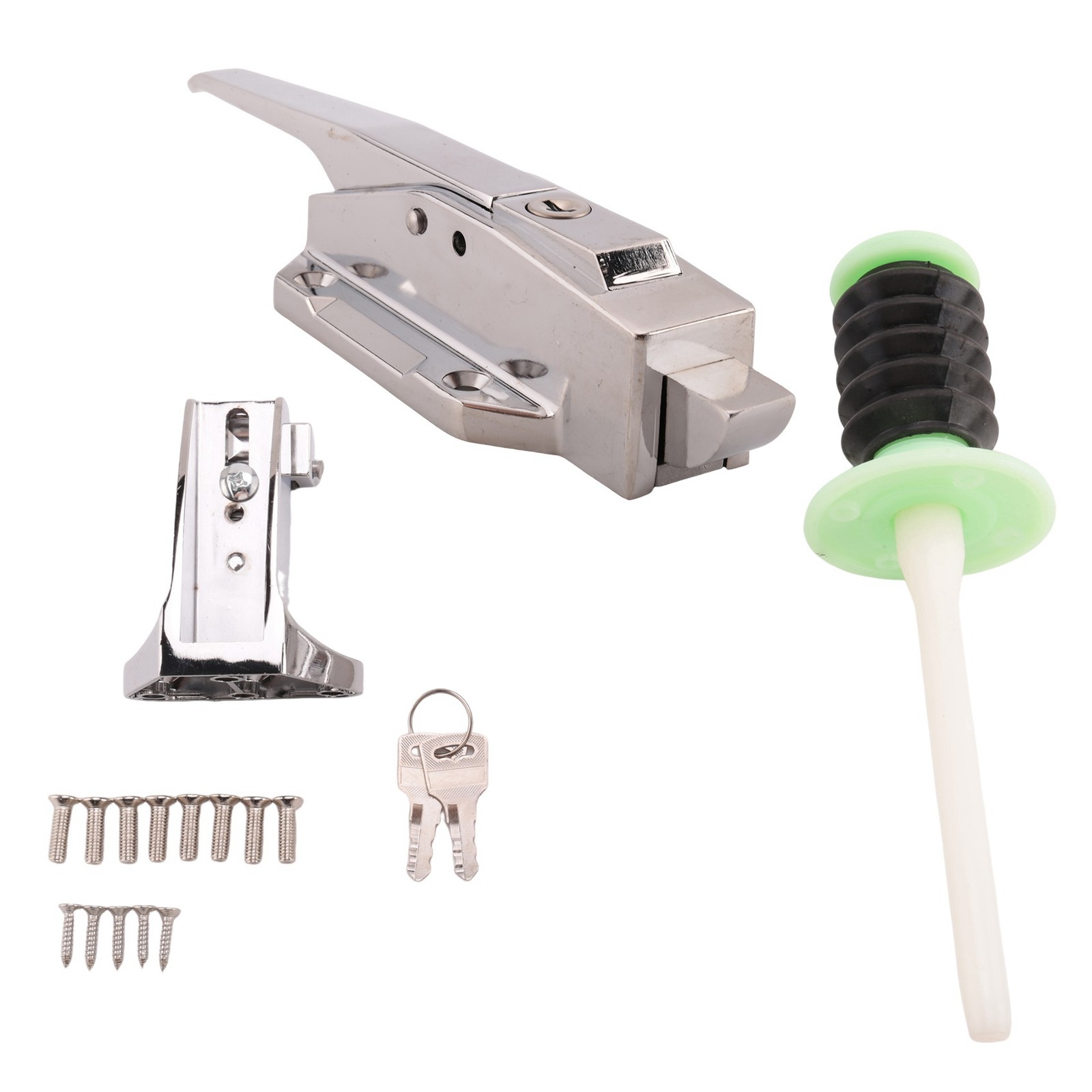 Cooler Door Kit with Adjustable Offset Strike and Inside Release and Keys T6K6