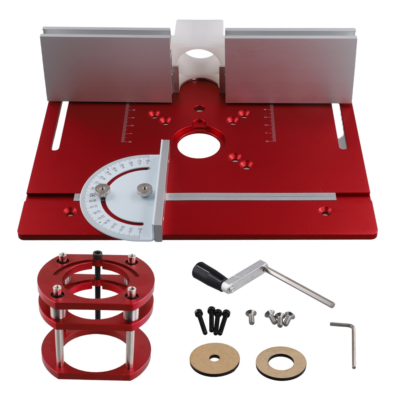 Woodworking Router Lift Kit Router Table Insert Plate Aluminum for 65mm6236