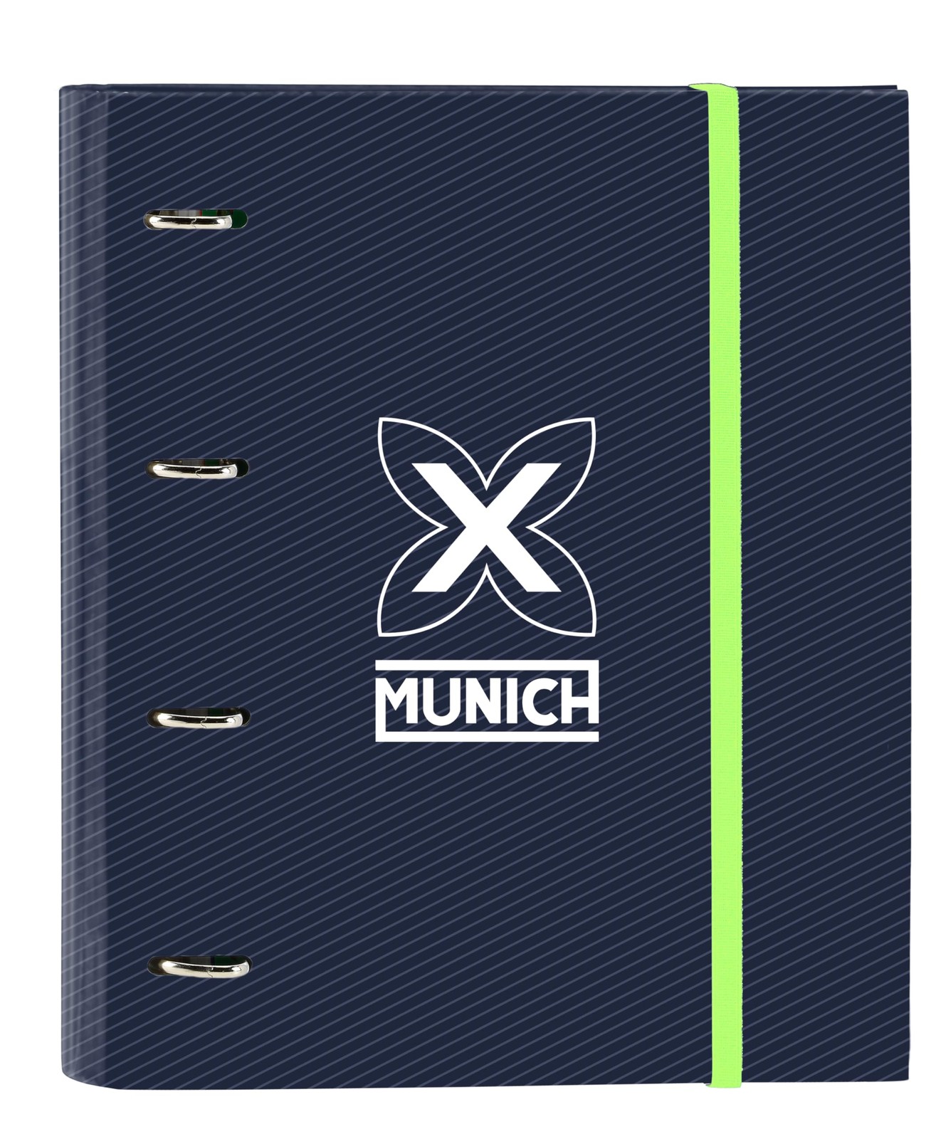 Safta Munich Blue Indigo – 4 Ring Binder 35 cm with 100 A4 Sheets, Ideal for Chi