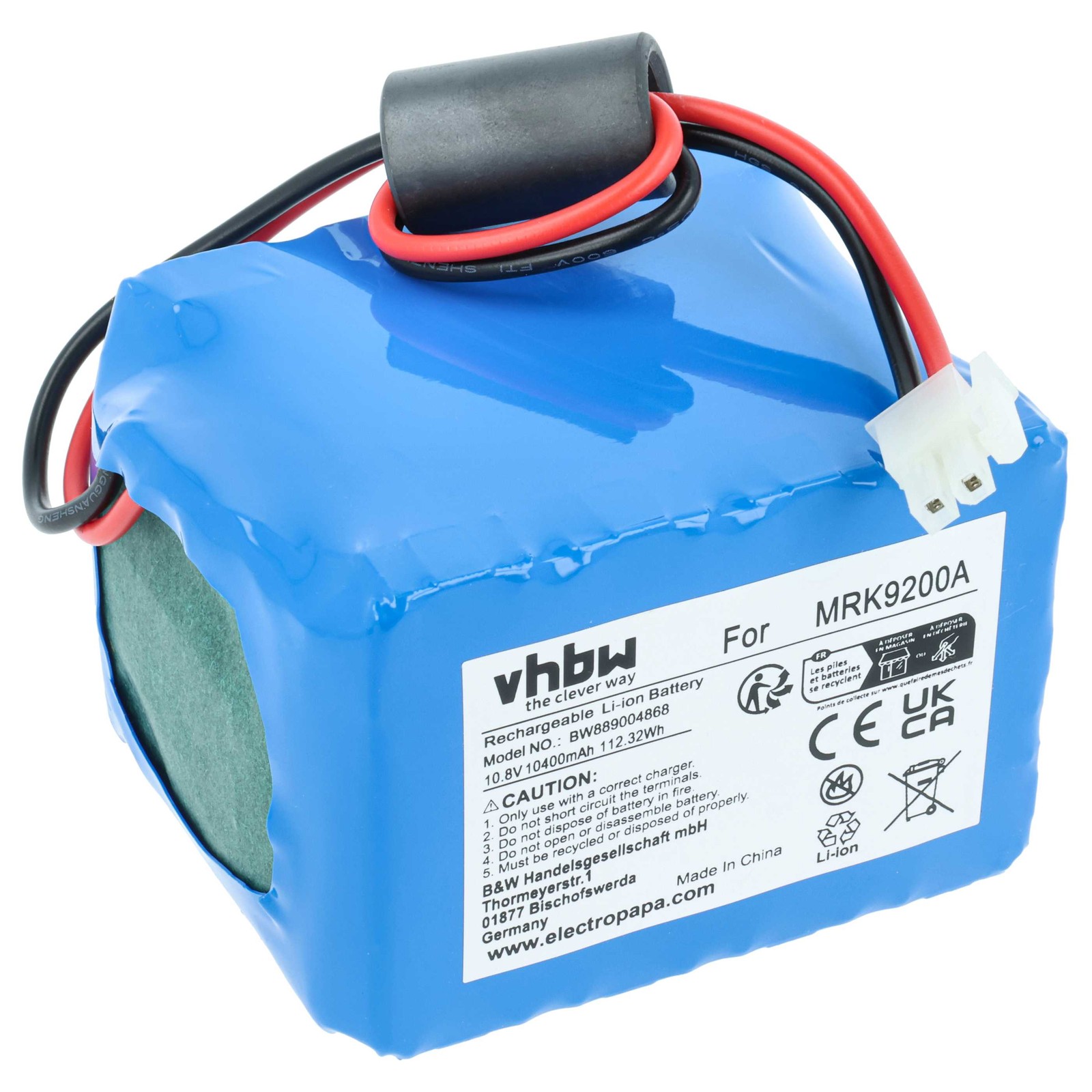 Battery for Wolf Garten MRK9200A BAT9101A 10400mAh 10.8V