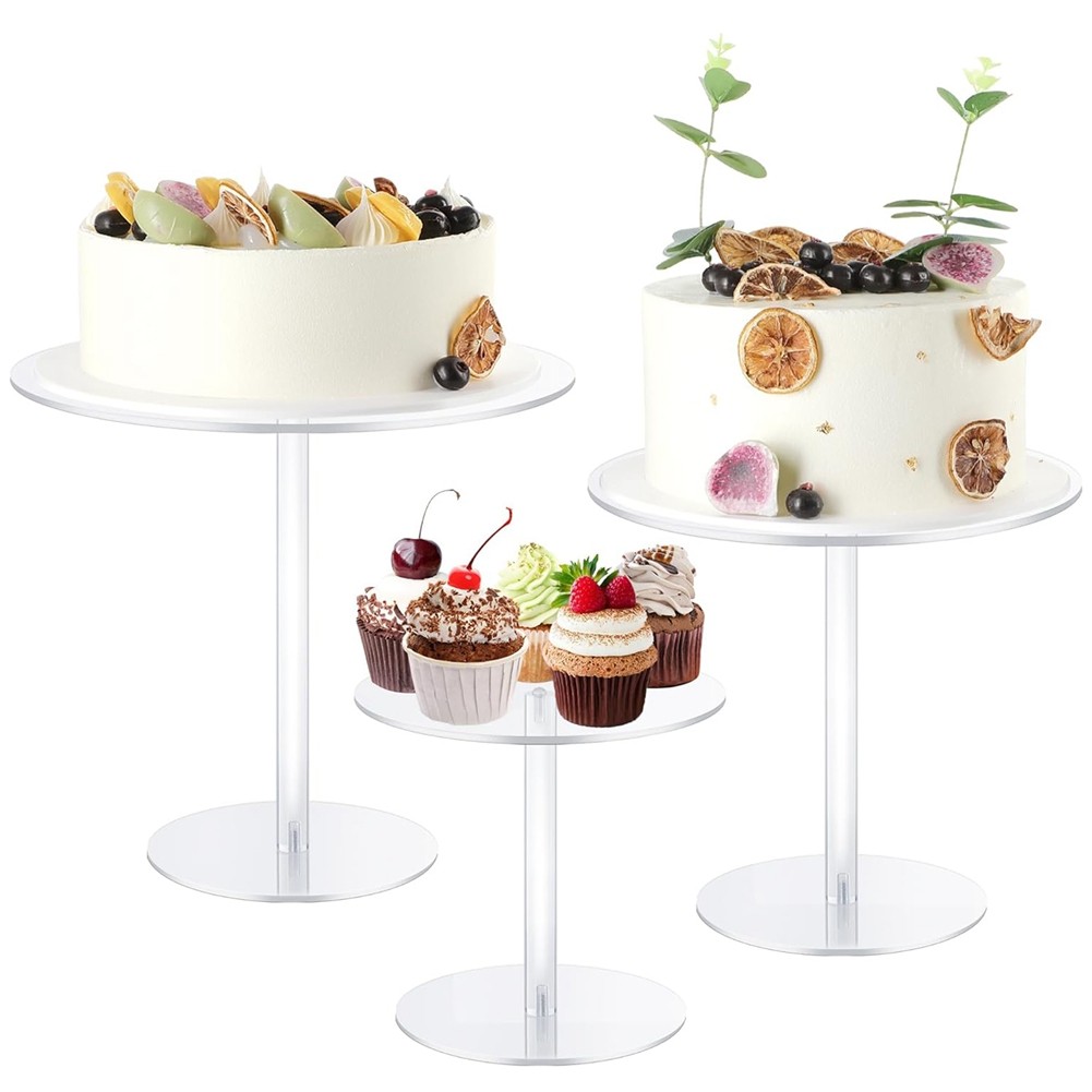 Acrylic Cake Stand,Clear Cake Stand Round Tall Cake Stand for Dessert Table3044