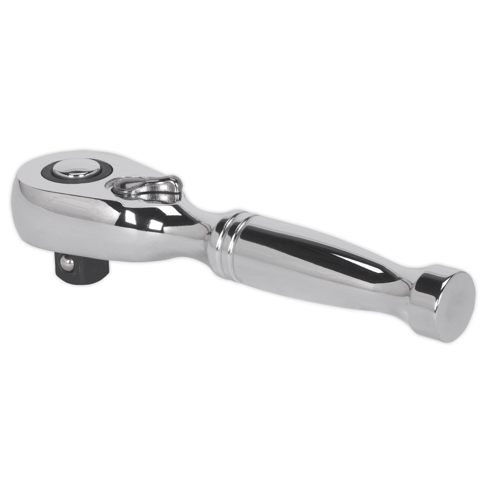 Sealey Stubby Ratchet Wrench 3/8" Square Drive Pear-Head Flip Reverse Wrench