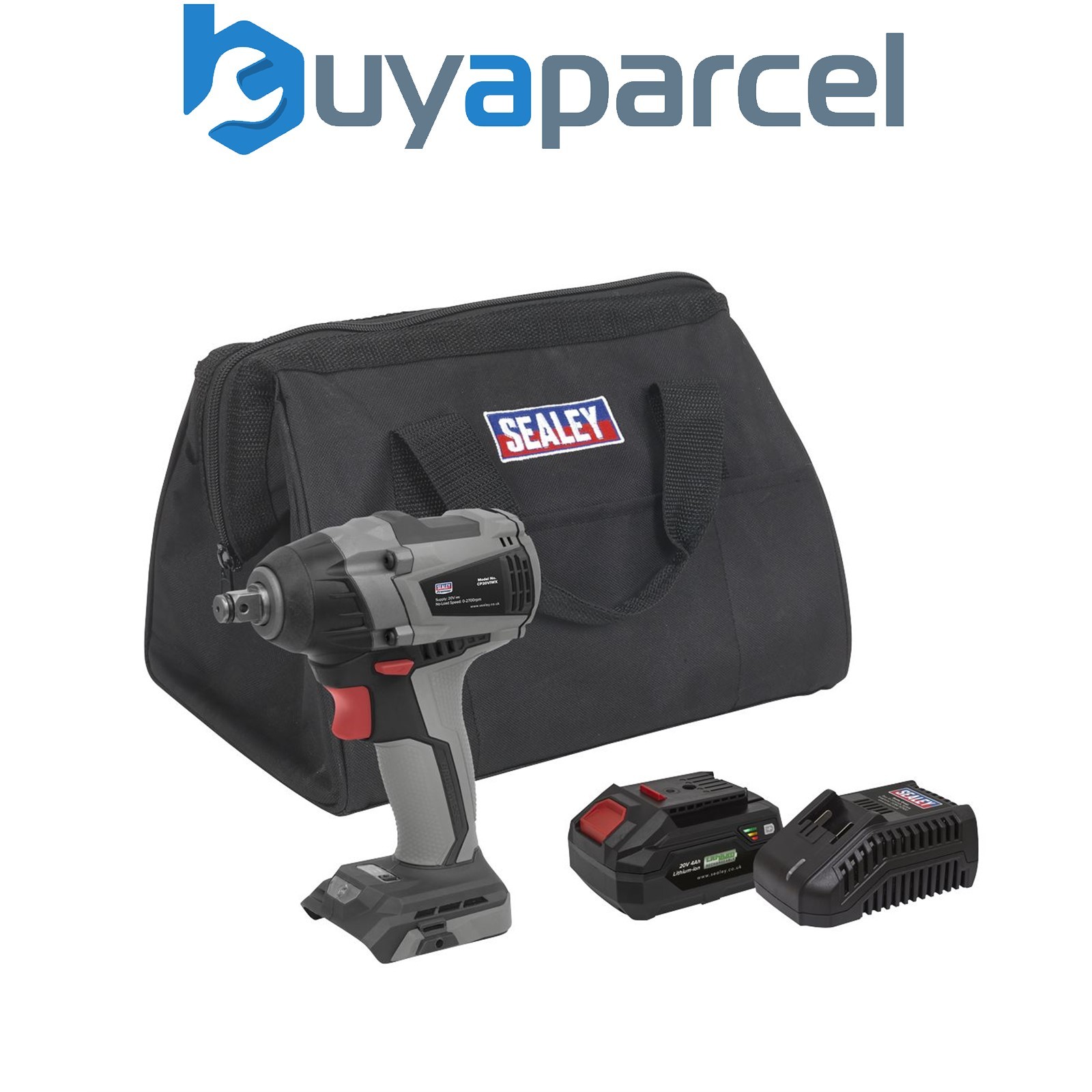 Sealey CP20VIWXKIT1 Premier SV20 Series 1/2"Sq Drive Brushless Cordless Impact W