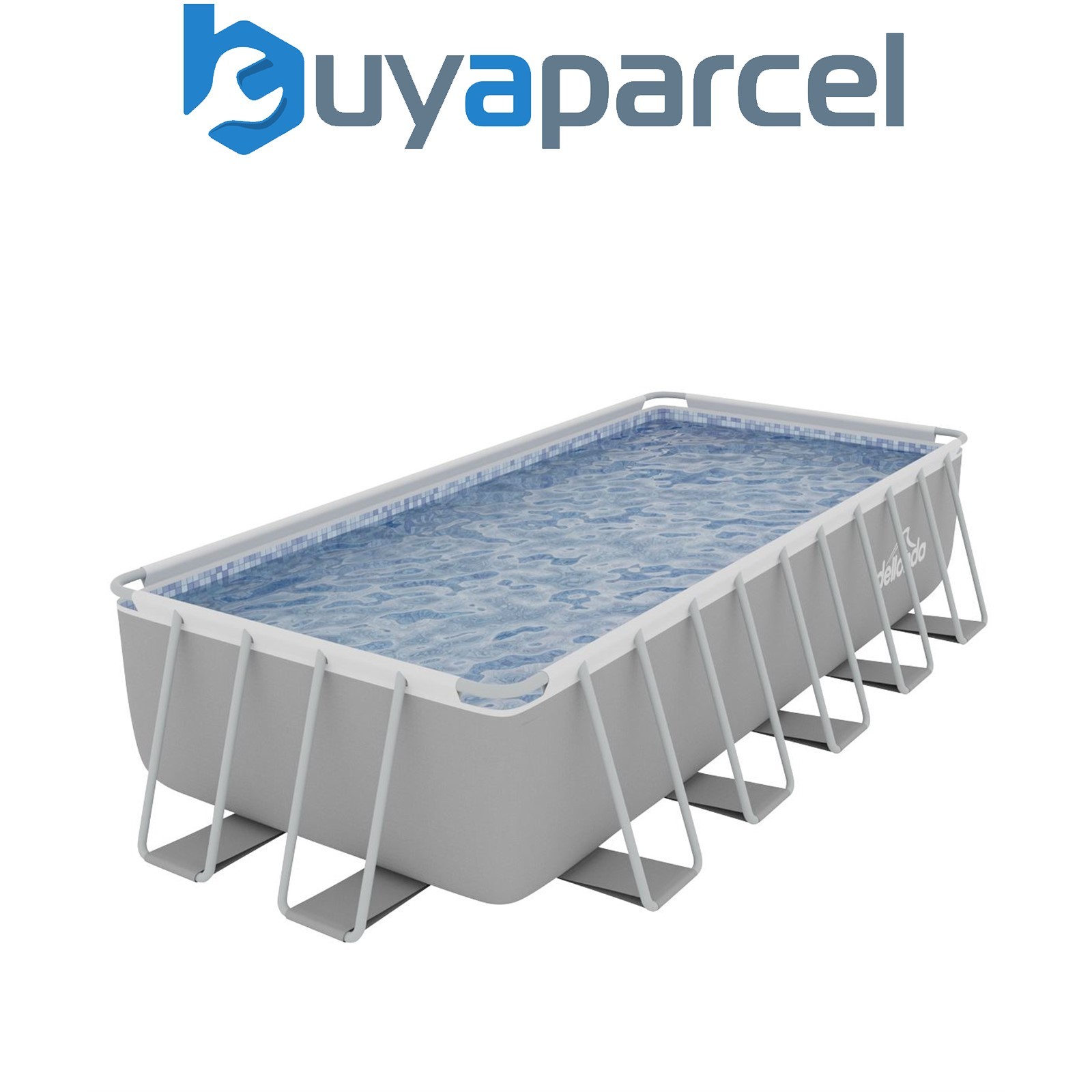 Sealey DL150 Dellonda Deluxe Steel Frame Rectangular Swimming Pool with Step Lad