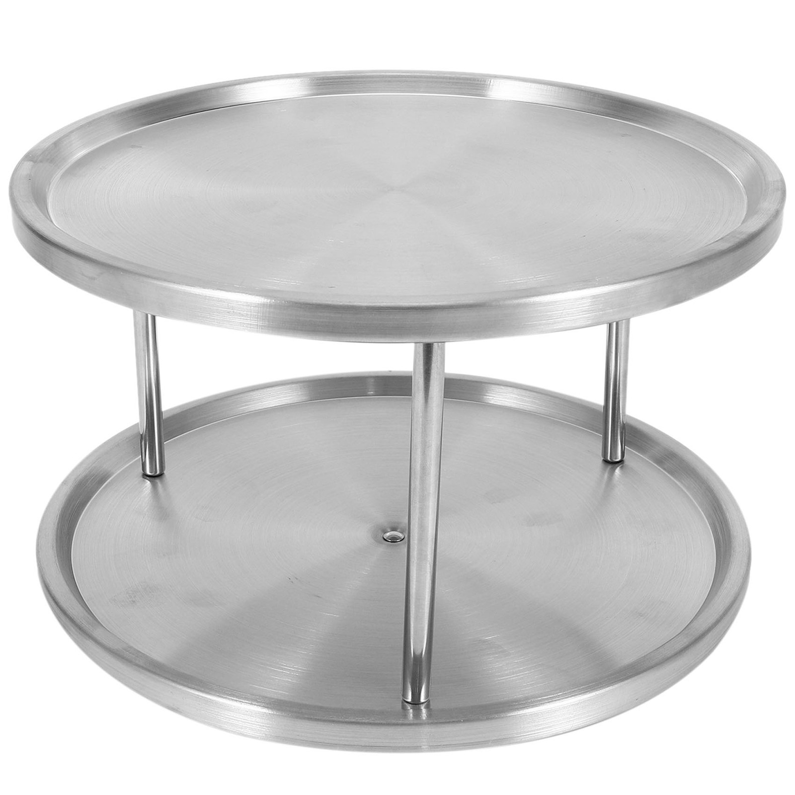 Spice Rack Stainless Steel Organizer Tray 360 Degree Turntable Rotating 23557